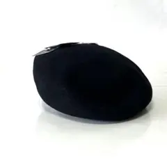 ベレー帽 黒 ウール