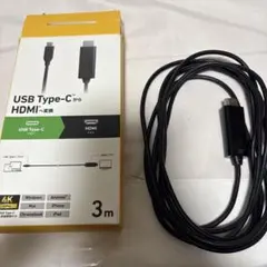ELECOM 4K対応 Type-C→HDMI変換ケーブル スマホ&PC対応3m