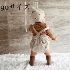 韓国子供服 ロンパース cotton 新品 ボンネット付き 90サイズ
