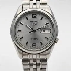 セイコー5 デイデイト 7S26-01V0 シルバー文字盤 SS メンズ 21石