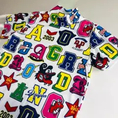 ダンスウィズドラゴン　総柄　マルチカラー　ゴルフ　半袖　シャツ　モックネックのサムネイル