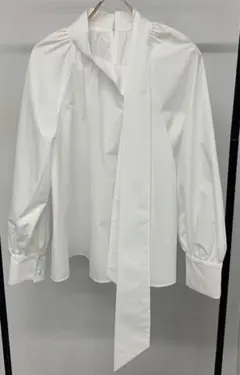 NATURAL BEAUTY BASIC サイドボウタイブラウス　M