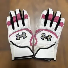 Under Armour バッティング用手袋 ホワイト/ピンク