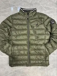 RAW ダウンジャケット メンズSサイズ　カーキ色