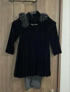 【メゾピアノ】110cm黒ワンピース　セレモニー