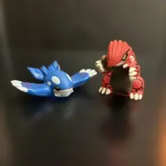 ポケモンキッズフィギュア　指人形　グラードン　カイオーガ