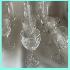 12客セット】チェコ製 ボヘミアグラス シャンパン・シャーベットグラス 