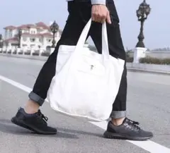 トートバッグ 大容量 キャンバス エコ 帆布 無地 A4 新品