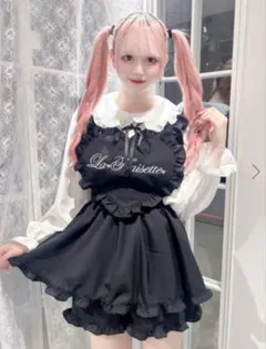 Ank Rouge ハートエプロン 黒