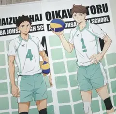 ハイキュー 及川徹 岩泉一 ほぼ等身大2m タペストリー