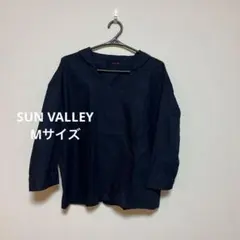 SUN VALLEY スキッパーシャツ ネイビー 長袖のサムネイル