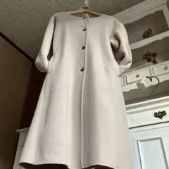 コート　フリースコート　ピンクベージュ