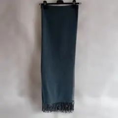 リバーシブルマフラー ストール グリーングレー系 フリンジ