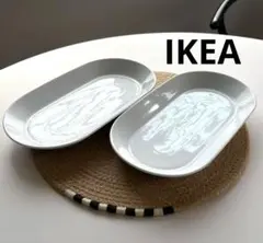 IKEA 楕円形 プレートL 2枚セット ホワイトのサムネイル