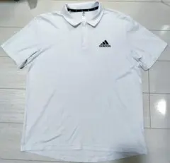 adidas アディダス ポロシャツ ホワイト XL