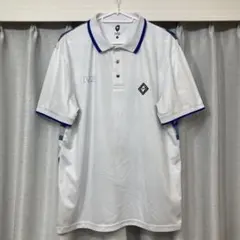 DIESEL 半袖ポロシャツ バックプリント ハンド ホワイトブルー/QW170 
