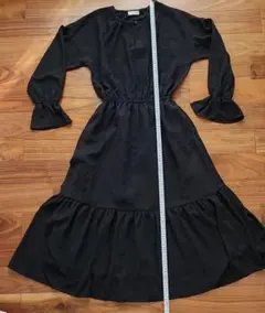 earth music&ecologyロングワンピース長袖 ブラックフリーサイズ