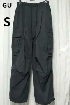 GU レディース ブラックカーゴパンツ S