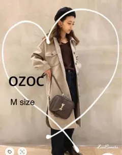 【OZOC 】ロングシャツコート　ベージュM size