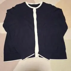 UNIQLO クルーネックカーディガン ネイビー XLのサムネイル