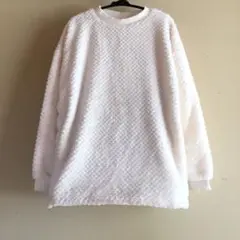 FieldCore 裏アルミ セーター 長袖 トップス 防寒M ホワイト