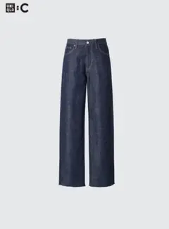 UNIQLO ユニクロC ワイドストレートジーンズ ネイビー 26サイズ