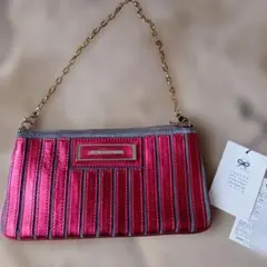 ANYA HINDMARCH メタリックピンク チェーンショルダーバッグのサムネイル