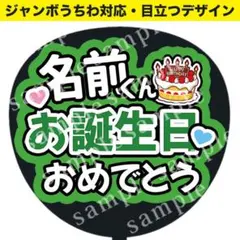 【うちわ文字】お誕生日おめでとう ファンサうちわ セミオーダー　カンペうちわ