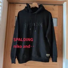 SPALDING niko and... コラボ パーカー ブラック