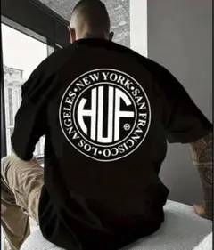 HUF ブラック Tシャツ Lサイズ　大特価　セール中　人気