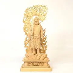 【最終セール・新品】 不動明王　柘植　総高さ約27cm　上彫　不動　台座付 美品・新品】 不動明王 柘植 総高さ約27cm 上彫 不動 台座付 - メルカリ