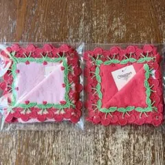 タグ付き✨【未開封】《2枚セット》近沢レース店 タオルハンカチ さくらんぼ