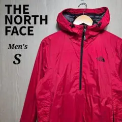 ザノースフェイス　アノラックパーカー　S　　レッド　赤色　ナイロンジャケット
