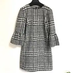 ZARA WOMAN 千鳥柄 ワンピース 32 パーティードレス ラウンジ