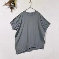 トラバイユマニュアル アシンメトリー 半袖 Tシャツ ドルマン 日本製 ゆったりのサムネイル