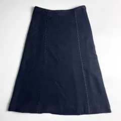 Ballsey ボールジイ　ウール　ミディ　フレア　スカート　黒　36のサムネイル
