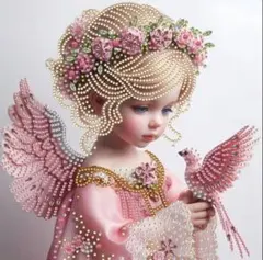 ダイヤモンドアート 妖精 30cm×30cm 特殊形状クリスタルカラービーズ