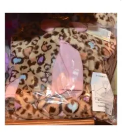 ディズニー ミニーちゃん レオパード柄 フード付きケープ