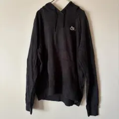NIKE 【M】ナイキ スウェットパーカー ワンポイントロゴ ブラック