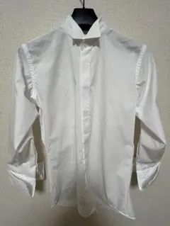 新郎用 結婚式 ウィングカラーシャツ ダブルカフス ホワイト Sサイズ