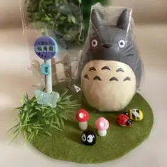 ジブリ となりのトトロ 指人形+バス停 他ミニフィギュアセット 置物 インテリア