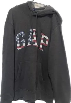 【美品】GAP パーカー　アメリカ　星条旗　ロゴ
