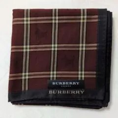 BURBERRY LONDON ハンカチ チェック柄 テリア刺繍 未使用のサムネイル