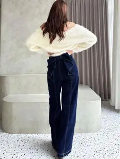 RESEXXY バックリボンデニムパンツ