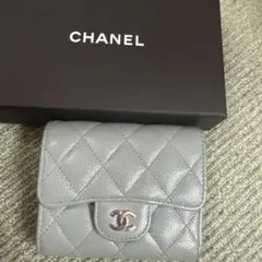 お取り置き中】CHANEL キャビアスキン 三つ折り財布 ミント - メルカリ