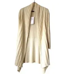 ATTENTION リブ編み 七分袖　ロングカーディガン　新品　M