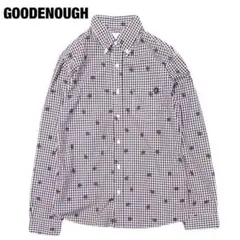 GOODENOUGH グッドイナフ ギンガムチェック ダメージ加工 シャツ Mのサムネイル