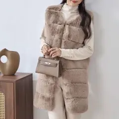 【柚様専用】TRUBE ベージュ ファーベストM