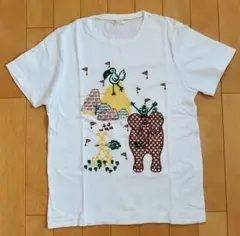 RayBEAMS レディース 半袖Tシャツ ホワイト 刺繍デザインのサムネイル