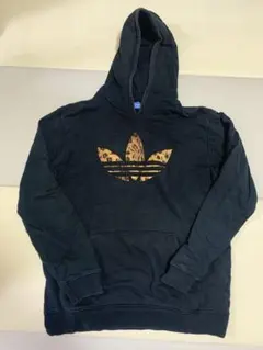 adidas レオパードプリント パーカー サイズXO ブラック
